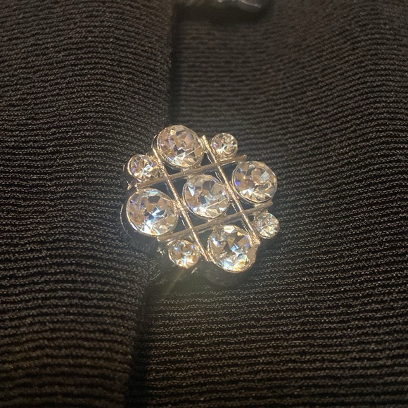 VINTAGE LILLIE RUBIN Made In USA Size M Black Dressy Jacket Long Sheer Sleeves - Picture 10 of 13